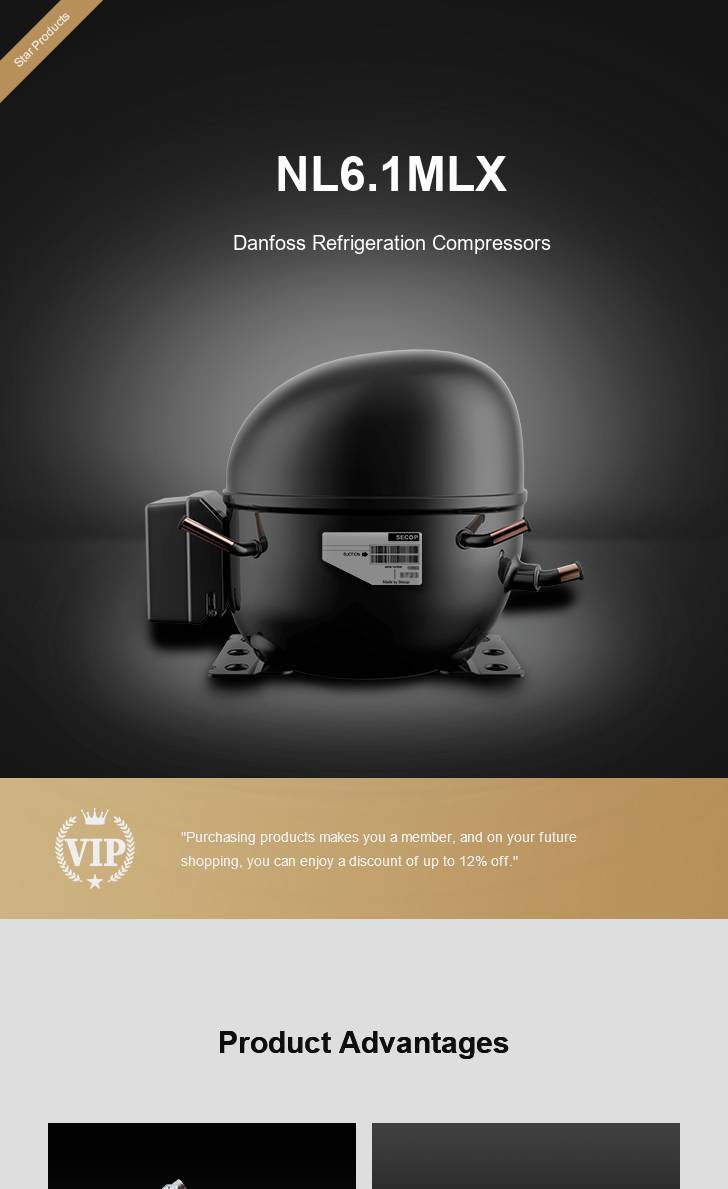 Danfoss Compressor NL6.1MLX, technical parameters pdf, structure diagram